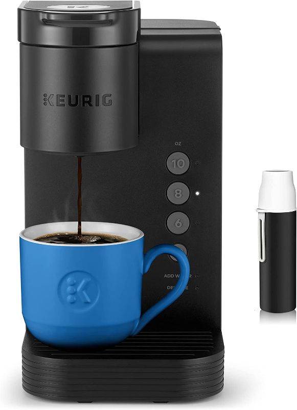 Photo 1 of Keurig K-Express Essentials Coffee Maker, Single Serve K-Cup Pod Coffee Brewer, Black - 3 Cup Sizes 6, 8, & 10oz, 36 OZ Removable Reservoir - BROAG Random Color Water Bottle
