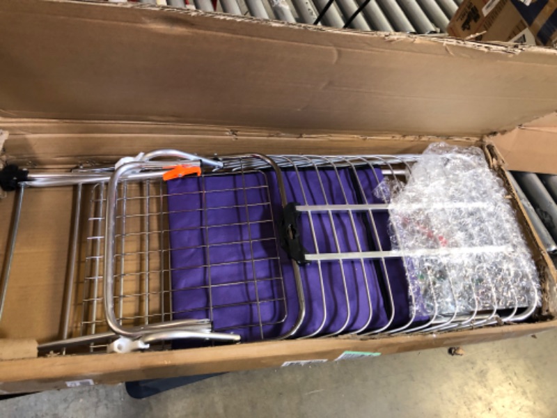 Photo 2 of Jumbo Shopping Carts for Groceries Stair Climber Cart Collapsible Utility Cart Max 120lbs Load Purple