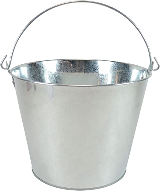 Photo 1 of 5-Quart Galvanized Pail Beer Bucket 9x9x7 inches (Pack of 1)
