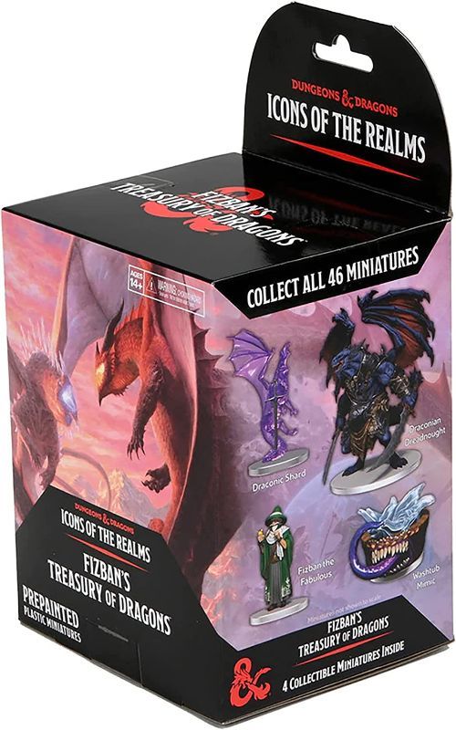 Photo 1 of D&D Icons of The Realms: Fizban's Treasury of Dragons - Booster (Set22) - Contains 4 Miniatures, Pre-Painted, Pre-Assembled, Dungeons & Dragons
