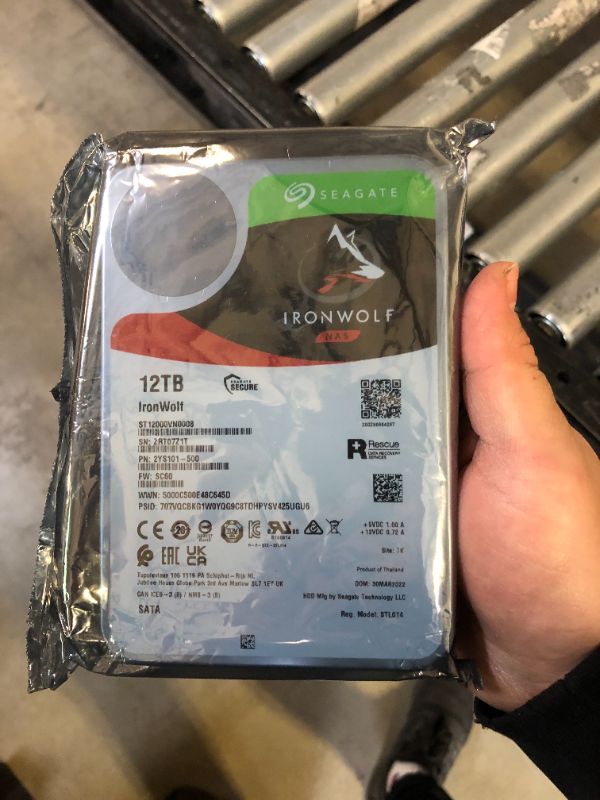 Photo 2 of Seagate IronWolf 12TB NAS Internal Hard Drive HDD – 3.5 Inch SATA 6Gb/s 7200 RPM 256MB Cache for RAID Network Attached Storage – Frustration Free Packaging (ST12000VN0008) 12TB HDD