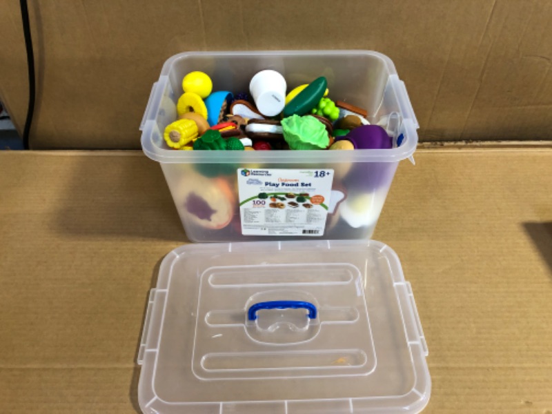 Photo 2 of Learning Resources New Sprouts Classroom Play Food Set, 100 Pieces - LER9723,Multi,12 L x 7 W x 12 H in
