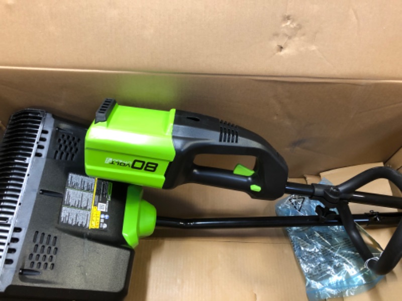 Photo 3 of Greenworks PRO 80V 12-Inch Cordless Snow Shovel, 2.0 AH Battery Included, 2600602 80V 2Ah Battery and Charger