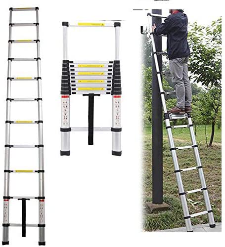 Photo 1 of 3.2M Aluminium Telescopic Ladder Extension Folding Ladders Portable 10.5FT with EN 131, Max. Load 330lbs/150kg, Lightweight Easy to Carry ------ OUT OF THE BOX NEW