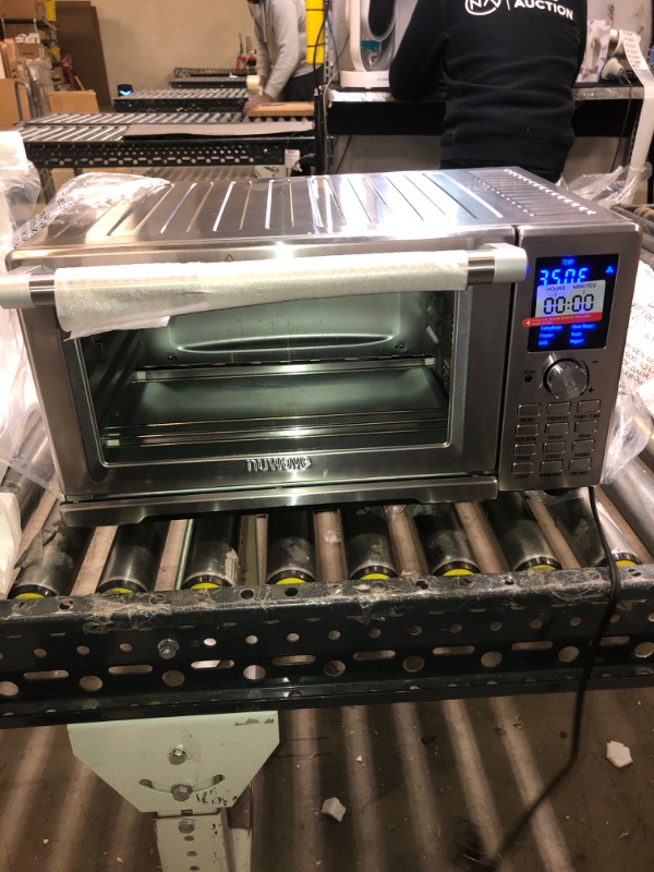 Photo 1 of NUWAVE Bravo Air Fryer Toaster Smart Oven, 12-in-1 Countertop Convection, 30-QT XL Capacity, 50°-500°F Temperature Controls, Top and Bottom Heater Adjustments 0%-100%, Brushed Stainless Steel Look
