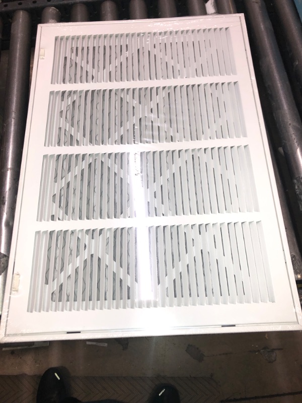 Photo 2 of 10" X 10" Return Air Filter Grille * Filter Included * - Easy Plastic Tabs for Removable Face/Door - HVAC Vent Duct Cover - White [Outer Dimensions: 11.75w X 11.75h] 10 X 10