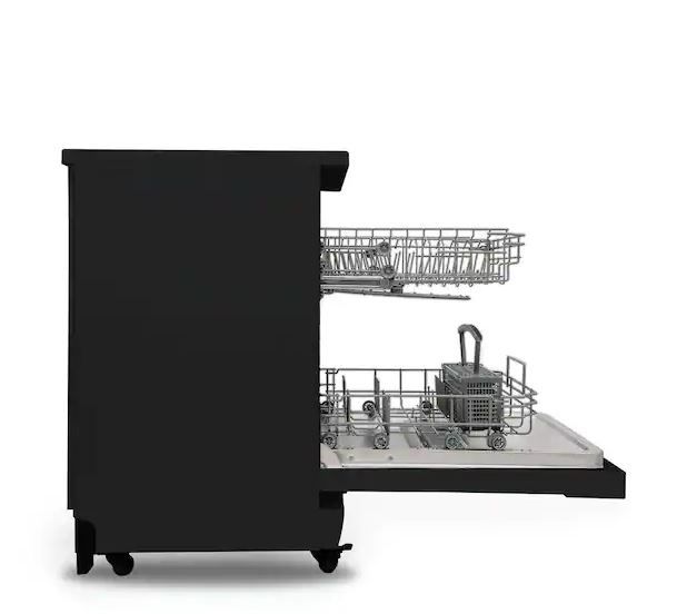 Photo 2 of 18 in., Black, 120 Volt, Portable Dishwasher With 8-Place Setting Capacity