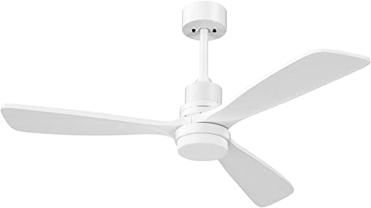 Photo 1 of ghicc 52" White Ceiling Fan with Light Remote Control, Indoor and Outdoor Ceiling Fan with Light, Reversible Silent DC Motor and Matte White for Bedroom Living Room Patio