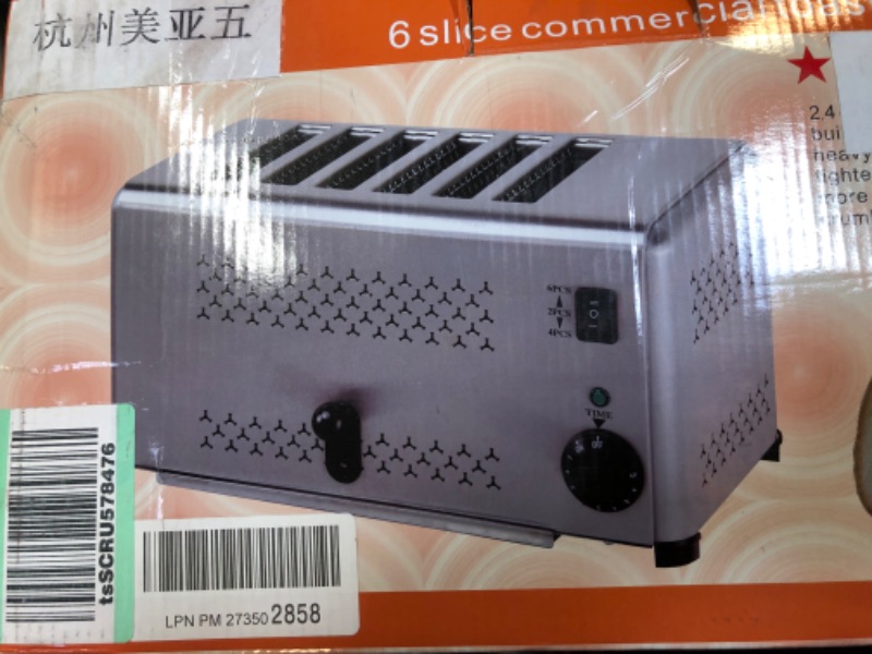 Photo 1 of 6 slice commercial toaster
