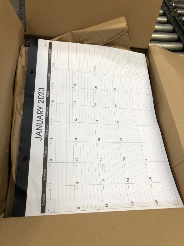 Photo 2 of 2023-2024 Desk Calendar - Large Desk Calendar 2023-2024, 22" x 17", Jan. 2023 - Jun. 2024, 18 Months Calendar, Large Ruled Blocks, Tear Off Design, 2 Corner Protectors & 2 Hanging Hooks 23-24