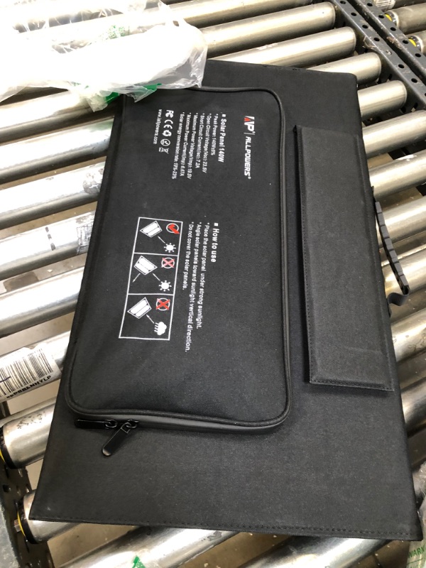 Photo 1 of ALLPOWERS 140W Portable Solar Panel Charger for Laptop Cellphone, Waterproof IP65 Foldable Solar Panel with MC- 4, DC, and USB Output, for Solar Generator, Power Bank, 12V Car Battery---out of the box new 