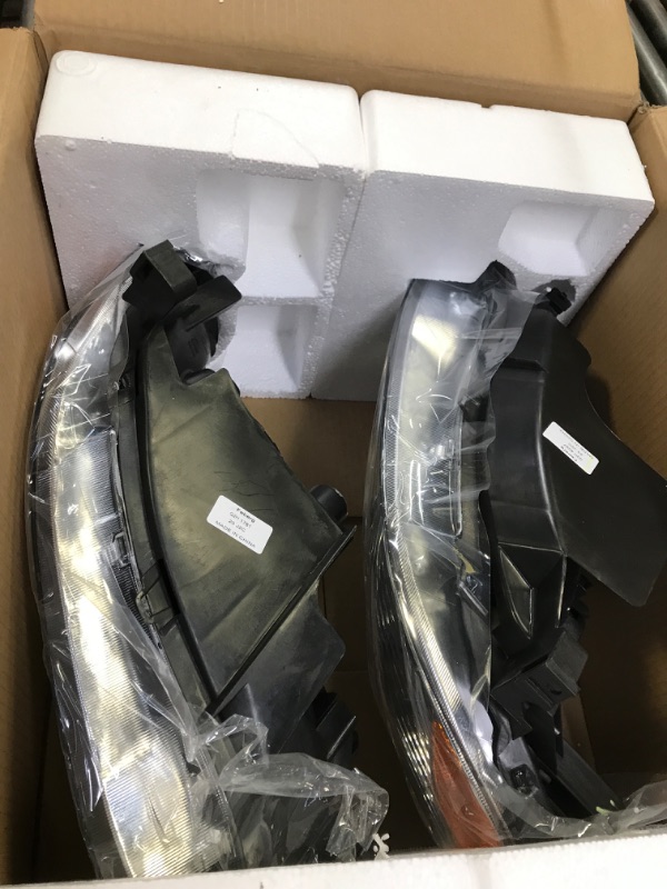 Photo 1 of AXLAHA 2007 2008 2009 Toyota Camry Headlights Assembly for 2007-2009 Camry Chrome Housing Amber Reflector Replacement Driver and Passenger Side