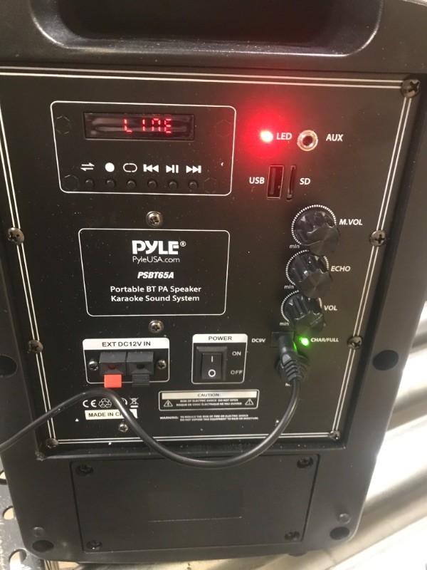 Photo 3 of Pyle PSBT65A Compact & Portable Bluetooth PA Speaker