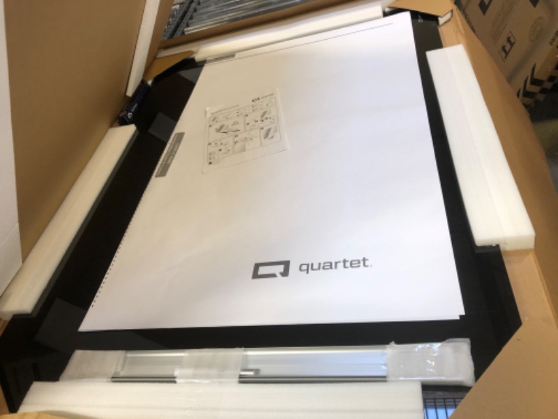 Photo 1 of Quartet Infinity Black Glass Magnetic Marker Board, 48 x 36