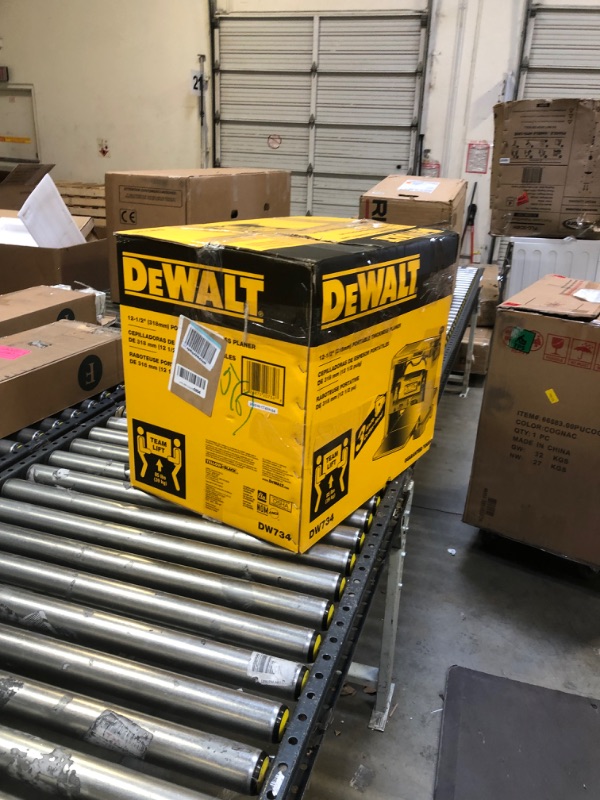 Photo 1 of DEWALT Benchtop Planer, Single Speed, 15-Amp, 12-1/2-Inch (DW734) Planer Only Planer