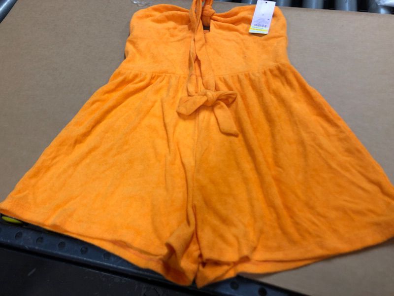 Photo 2 of Women's Towel Terry Romper - Wild Fable Orange XS
