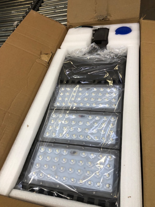 Photo 1 of 300W LED Parking Lot Lights Adjustable Slip Fitter Mount Natural White 5000K IP65 Waterproof Commercial LED Street Light Outdoor Dusk to Dawn Photocell