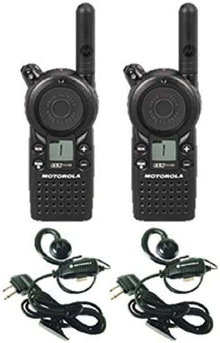 Photo 1 of 2 Pack of Motorola CLS1110 Two Way Radio Walkie Talkies with Headsets
