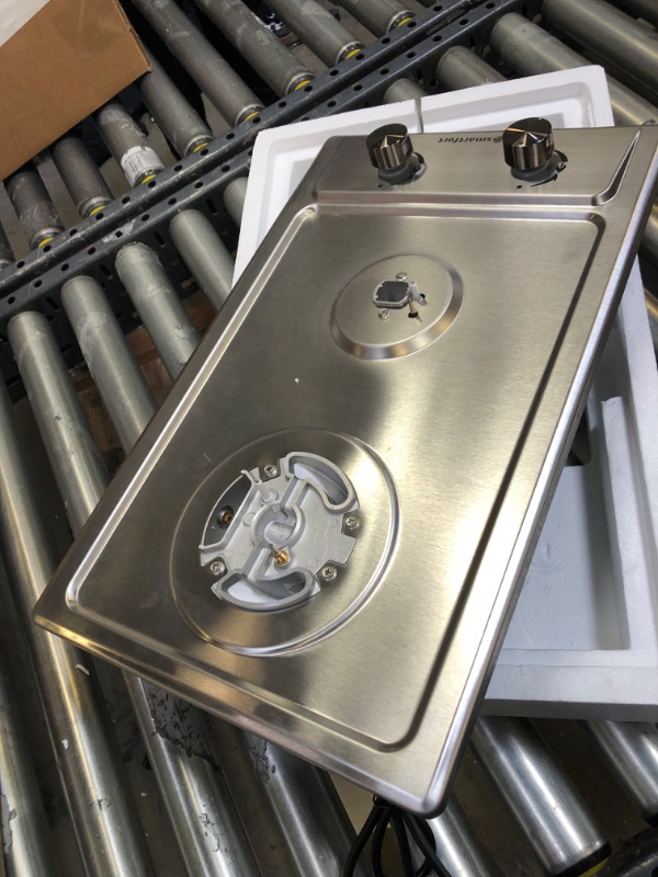 Photo 1 of Smartfort 12" Built-in Gas Cooktop,2 Italy SABAF Sealed Burners Gas Range top 17100BTU, Propane/Natural Gas Convertible, Dual Burner Gas Stove Top with Thermocouple Protection,Stainless Steel 12 Inch