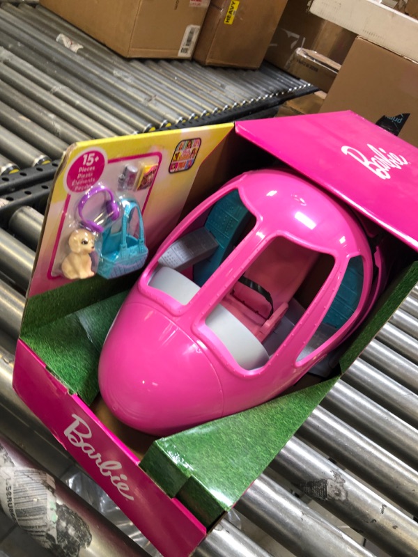 Photo 2 of Barbie Dreamplane Airplane Toys Playset with 15+ Accessories Including Puppy, Snack Cart, Reclining Seats and More Standard