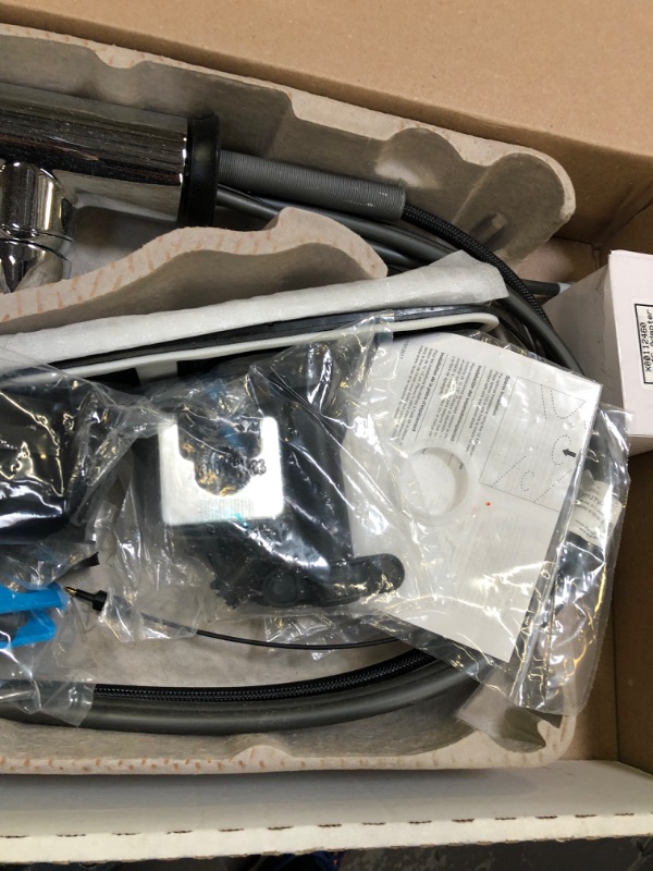 Photo 1 of Delta Faucet Essa VoiceIQ Touchless Kitchen Faucet with Pull Down Sprayer, Smart Faucet, Alexa and Google Assistant Voice Activated, Kitchen Sink Faucet, Chrome 9113TV-DST Chrome Without Soap Dispenser VoiceIQ