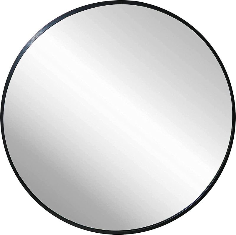 Photo 1 of FrameWorks 20" Deluxe Contemporary Black Circular Aluminum Mirror
