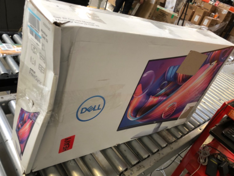 Photo 5 of Dell S3221QS 32 Inch Curved 4K UHD, VA Ultra-Thin Bezel Monitor, AMD FreeSync, HDMI, DisplayPort, Built in Speakers, VESA Certified, Silver