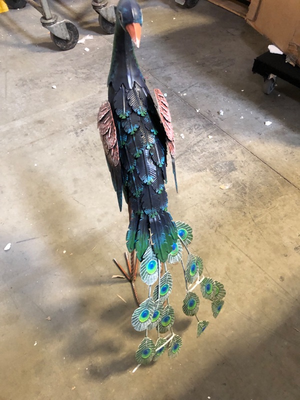 Photo 4 of 2 PCS PEACOCK STATUE FOR GARDEN 2 FT + TALL 