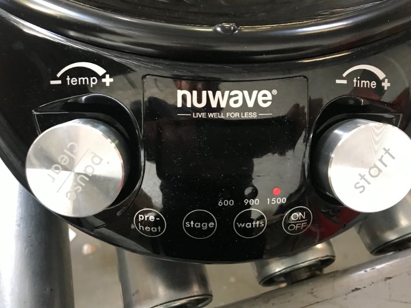 Photo 7 of NUWAVE MOSAIC Induction Wok with 14-inch carbon steel wok with tempered glass lid; precision temperature control from 100F to 575F, Wattage control (600W, 900W & 1500W