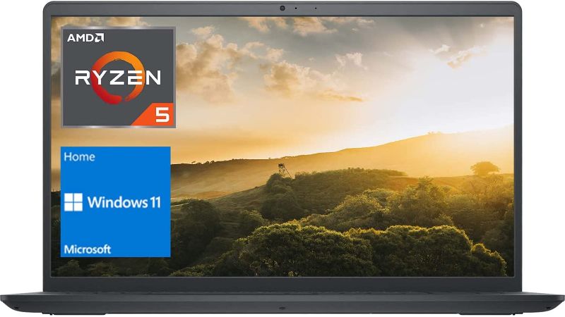 Photo 1 of Dell Inspiron Laptop, 15.6" HD Display, AMD Ryzen 5 3450U Processor, 32GB RAM, 1TB SSD, Webcam, HDMI, SD Card Reader, Wi-Fi, Windows 11 Home, Carbon Black
