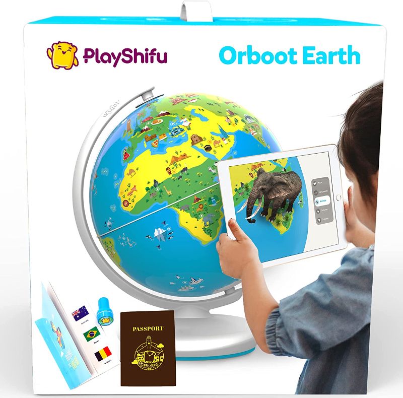 Photo 1 of PlayShifu Educational Globe for Kids - Orboot Earth (Globe + App) Interactive AR World Globe | 400 Wonders, 1000+ Facts | STEM Toy Gifts for Kids 4-10 Years | No Borders, No Names on Orboot Globe
