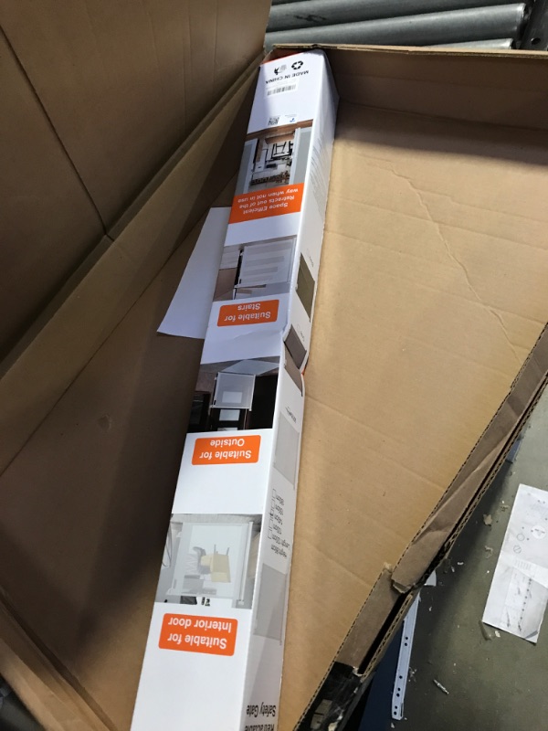 Photo 1 of Cumbor Retractable Baby Gates for Stairs, Mesh Pet Gate 33" Tall, Extends to 55" Wide, Extra Wide Dog Gate for the House, Long Child Safety Gates for Doorways, Hallways, Cat Gate Indoor/Outdoor(White)