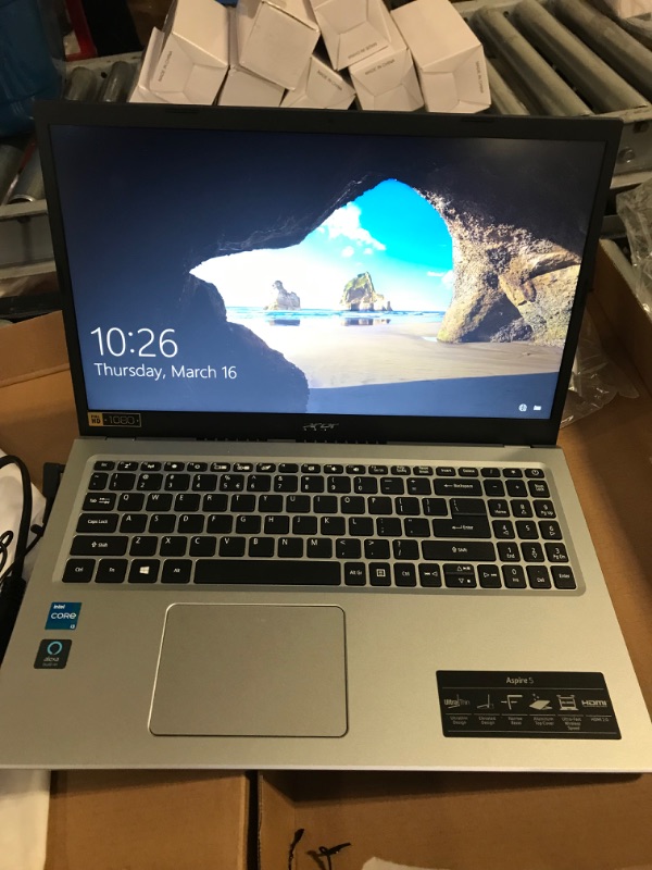 Photo 2 of Acer Aspire 5 A515-56-36UT, 15.6" Full HD Display, 11th Gen Intel Core i3-1115G4 Processor, 4GB DDR4, 128GB NVMe SSD, WiFi 6, Windows 11 Home (S Mode) i3-1115G4 15.6-inch TN Notebook Only