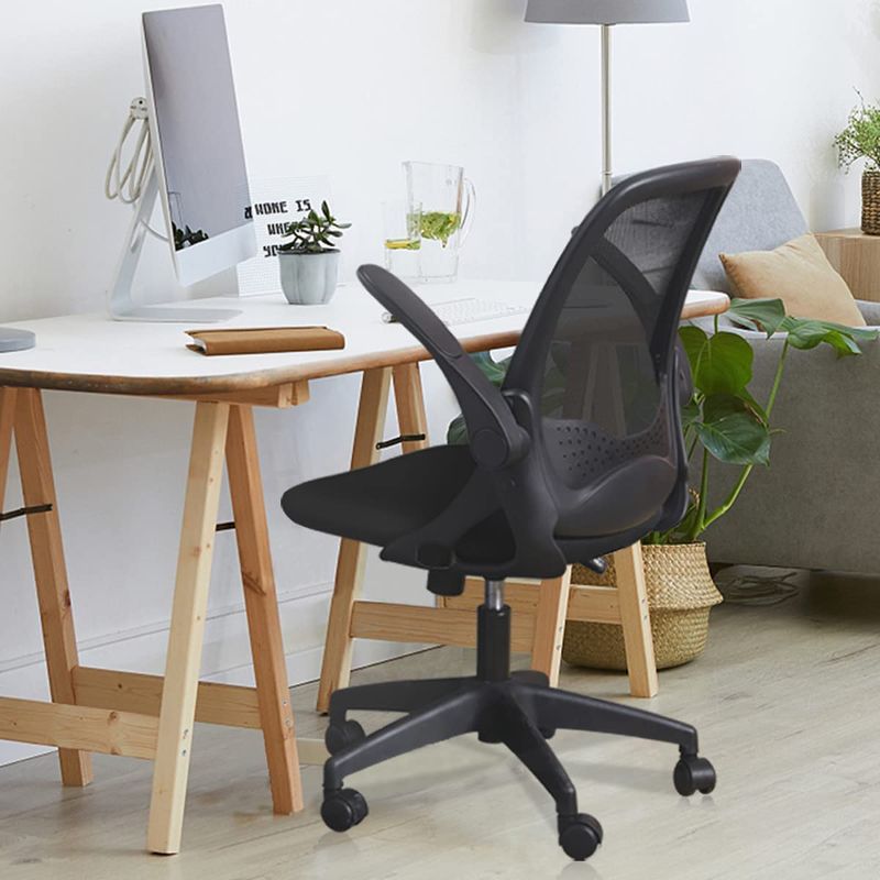 Photo 1 of Office Chair, FelixKing Ergonomic Mesh Desk Chair with Adjustable Height, Swivel Computer Rolling Task Chair with Lumbar Support and Flip-up Arms, Conference Room (Black-Upgraded)
