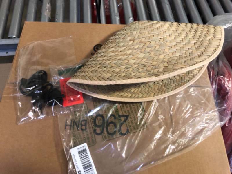 Photo 2 of Adult Asian Vietnamese Garden Straw Bamboo Sun Hat Farmer Cosplay Costume Cap
