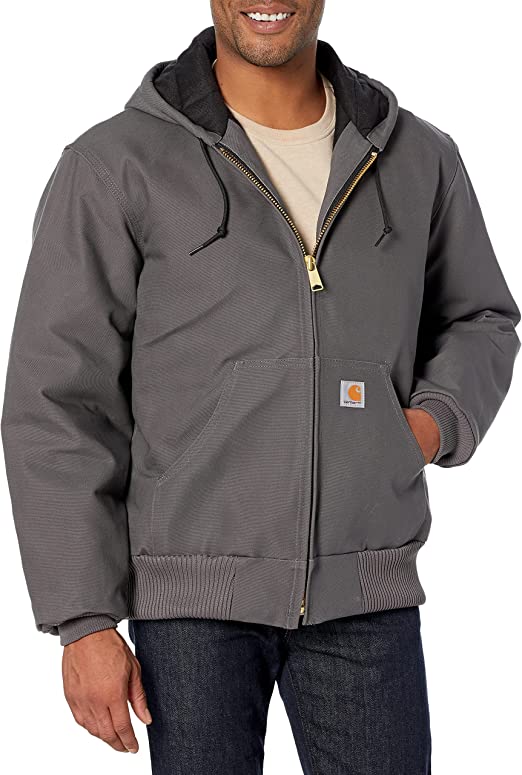 Photo 1 of Carhartt Men's Loose Fit Firm Duck Insulated Flannel-Lined Active Jacket
