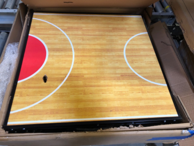 Photo 2 of 8' Folding Beer Pong Table with Bottle Opener, Ball Rack and 6 Pong Balls - Basketball Design - By Red Cup Pong