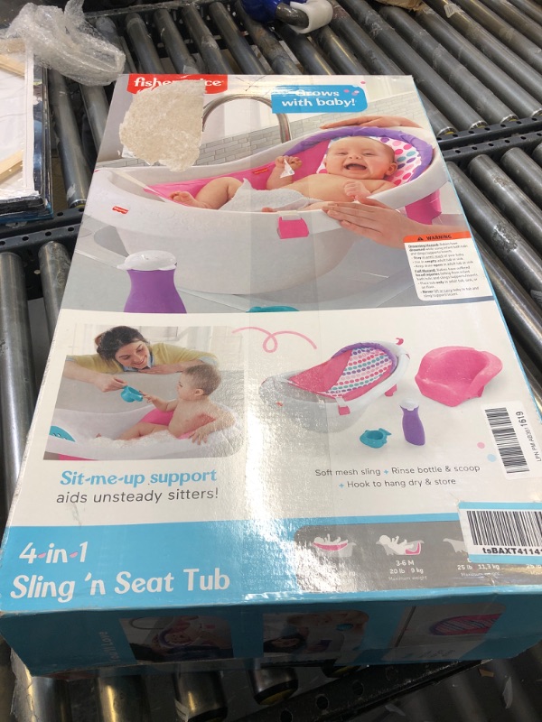 Photo 2 of Fisher-Price 4-in-1 Sling 'n Seat Tub 1 Count (Pack of 1) Pink