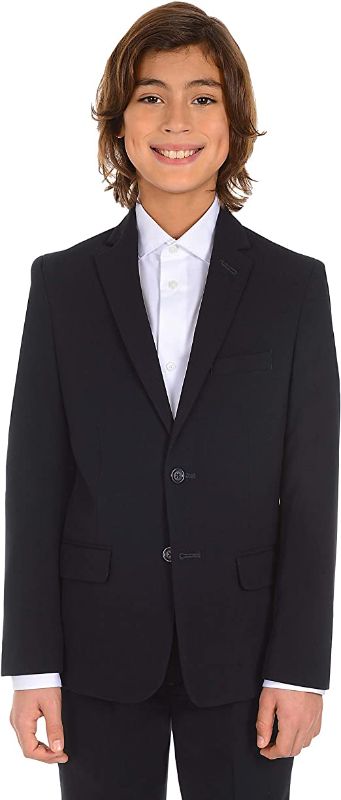 Photo 1 of Calvin Klein Boys' Bi-Stretch Blazer Suit Jacket, 2-Button Single Breasted Closure, Buttoned Cuffs & Front Flap Pockets BOYS SIZE 16
