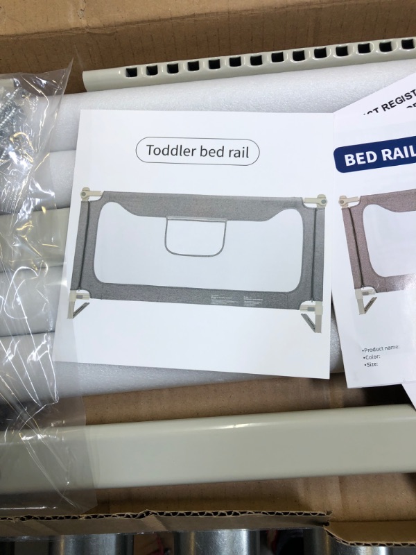 Photo 2 of 
FAMILL Bed Rail for Toddlers,Toddler Bed Rail,Baby,Toddlers,Kids' Bed Rails & Rail Guards,Bed Safety Rails for Children,Fits Twin, Full and Queen...
Color:Grey