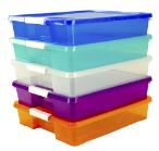 Photo 1 of 12x12 Stack & Store Box, Assorted Colors (5 units/pack)

