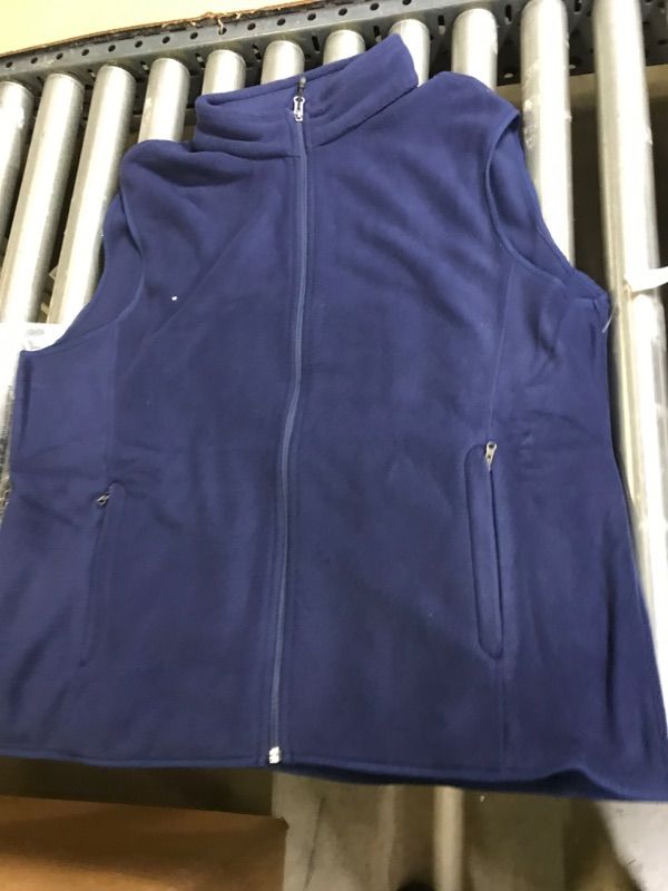 Photo 1 of Amazon Essentials Men's Full-Zip Polar Fleece Vest (Available in Big & Tall) Polyester Navy X-Large