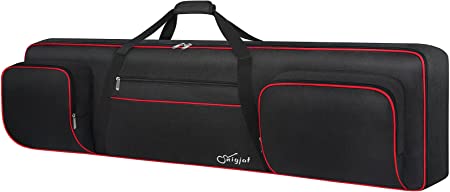 Photo 1 of 88 Key Keyboard Case Soft (Interior: 53.5"x13.8"x6.8"), Padded Piano Case with Handles and Adjustable Shoulder Straps, Keyboard Gig Bag with 3-Pocket for Music Sheet Stands, Sustain Pedals, Cables
