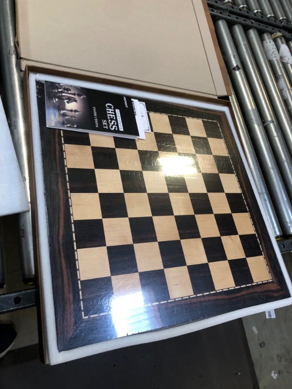 Photo 3 of AMEROUS 19 Inches Professional Wooden Tournament Chess Board with 2.0" Squares / Gift Package / Chess Board Only (No Chess Pieces)