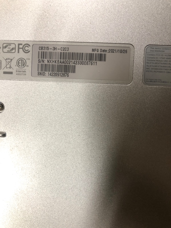 Photo 4 of Acer Chromebook 315 Chromebook Intel Celeron N4000 (1.10 GHz) 4 GB LPDDR4 Memory 32 GB Flash 15.6" Chrome OS