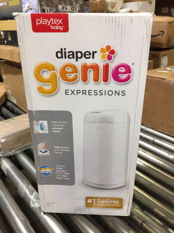 Photo 4 of Diaper Genie Expressions Pail | Odor-Controlling Baby Diaper Disposal System | Includes Diaper Pail and 1 Starter Refill Bag