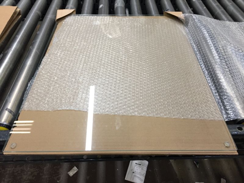 Photo 1 of 19" x 24" Tempered Glass Desk Mat to Protect Your Desk - Sleek Glass Desk Pad for Your Keyboard or Computer Monitor - Clear Desk Mat for Desktop - Dry Erase Desk Pad Made with Sturdy Reinforced Glass
