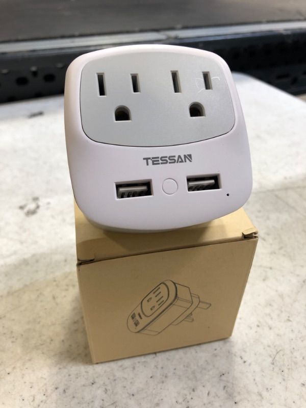 Photo 1 of UK Ireland Travel Plug Adapter, TESSAN Type G Power Adaptor with 2 USB Charger Ports 2 American Outlets, US to Scotland London England British Irish Kenya Dubai Qatar Plug Converter
