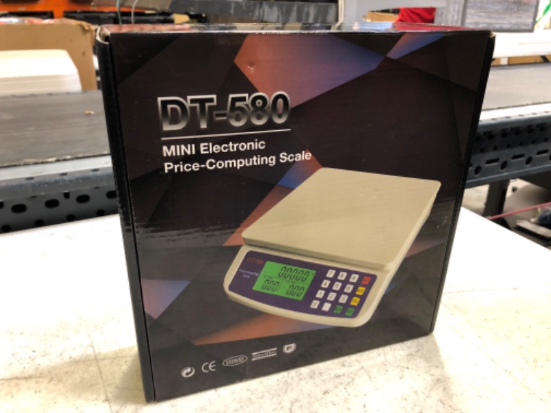 Photo 1 of 30kg x 1g Electronic Computing Scale, MOCCO LCD Digital Commercial Food Produce Scales 66LB Capacity with AC Adapter for Meat Weighting Kitchen Stores Restaurant Market
