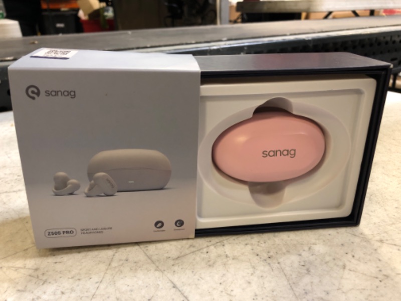 Photo 2 of Sanag Earring Wireless Earbuds Bluetooth 5.3 with Charging Case|Open Ear Headphones Compatible with iPhone/Samsung Phone for Men,Women,and Kids-White
